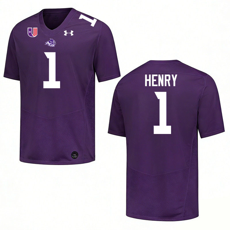 Abilene Christian Wildcats #1 J.J. Henry College Football Jerseys,Uniforms Stitched-Purple Abilene Christian Wildcats #1 J.J. Henry College Football Jerseys,Uniforms Stitched-Purple